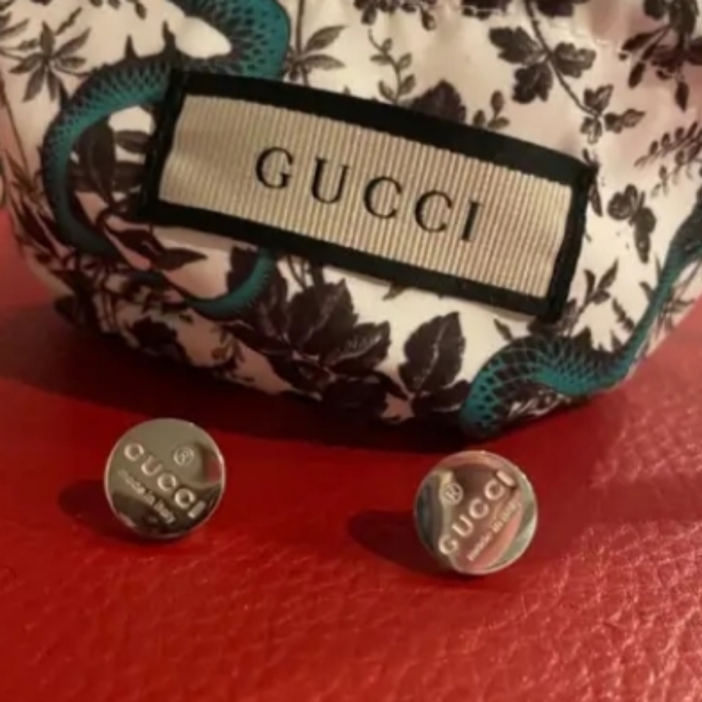 Gucci Silver Earrings/ Brand New / Never Worn/ Pierced - Picture 2 of 5
